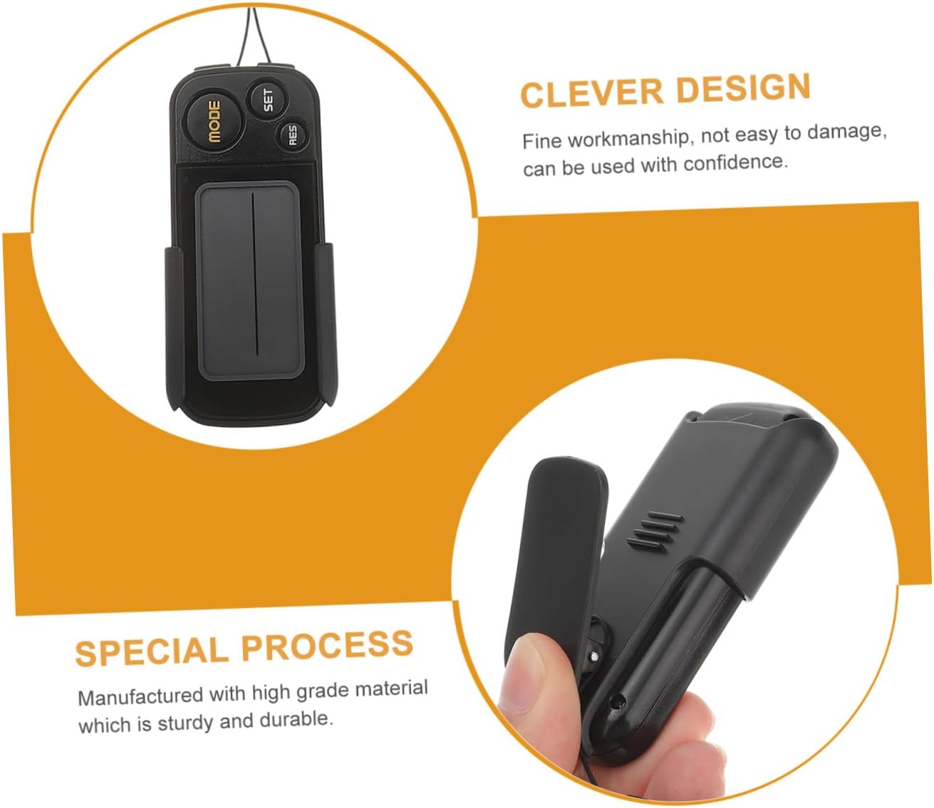 HEMOTON Multi Functional Electric Pedometer with LCD Display Sports Supply for Walking and Running Durable Shell