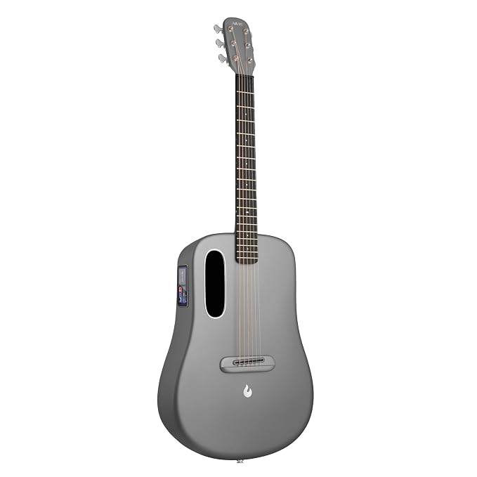 LAVA ME 4 Carbon Fiber Electric-Acoustic Guitar with FreeBoost 3.0 System, Smart Guitar with Guitar Bag, Data Cable, Truss Rod Wrench, Support 2.4Ghz WIFI/5G Bluetooth (36 inch, Space Gray)