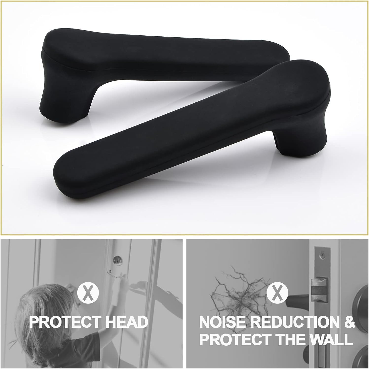 Door Handle Covers - 4Pcs Anti Scald Door Handle Covers Door Knob Covers for Flat Square Levers