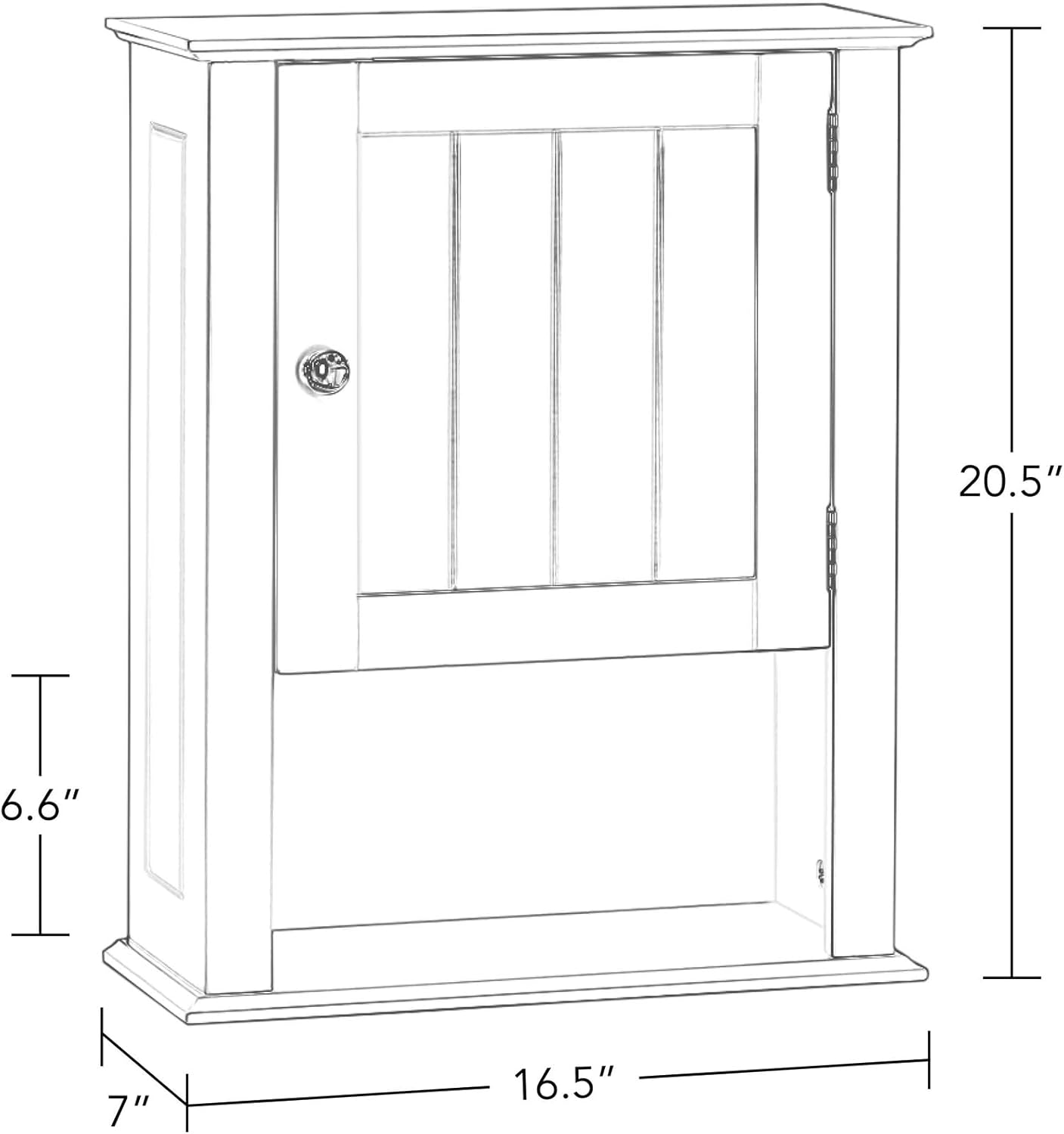 RiverRidge Ashland Single Door Wall, Gray Cabinet,Grey