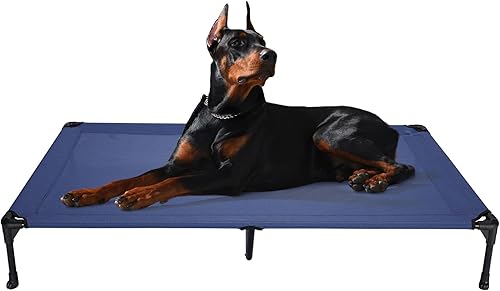 Miniatura 40 de Veehoo Cama Elevada para Perros al Aire Libre para Perros Pequeños, Camas Cots Elevadas Refrescantes para Perros Plataforma de Entrenamiento Fuera