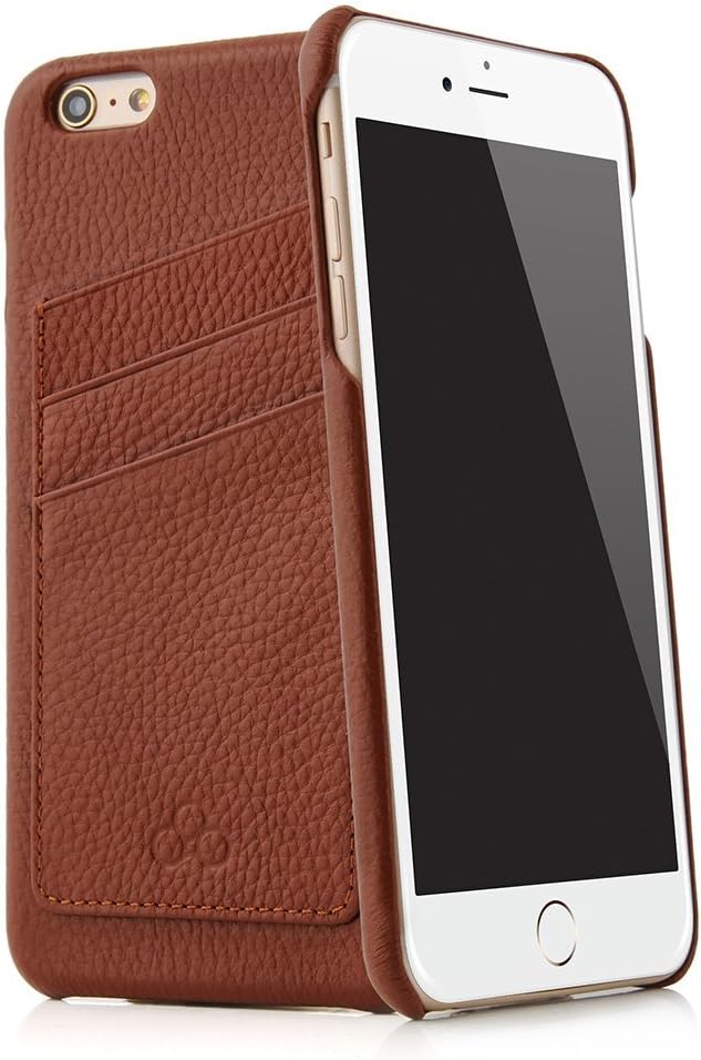 iPhone 6 /6s Plus case No. 3 made of finest cowhide leather for the Apple iPhone 6 /6s Plus in tabacco – iPhone case made of 100% cowhide – iPhone 6 /6s Plus Case with 3 credit card pockets from QUADOCTA®