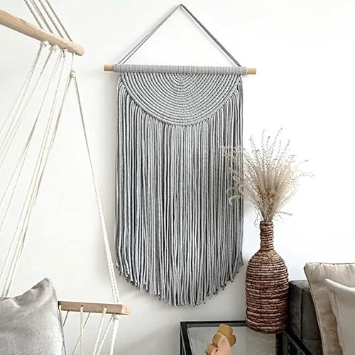 Miniatura 4 de Cuerda de Macramé Gris Claro 3mm x 109 Yardas, Cuerda de Algodón de Colores Cuerda para Manualidades Cuerda de Algodón Colorida para Colgar en la