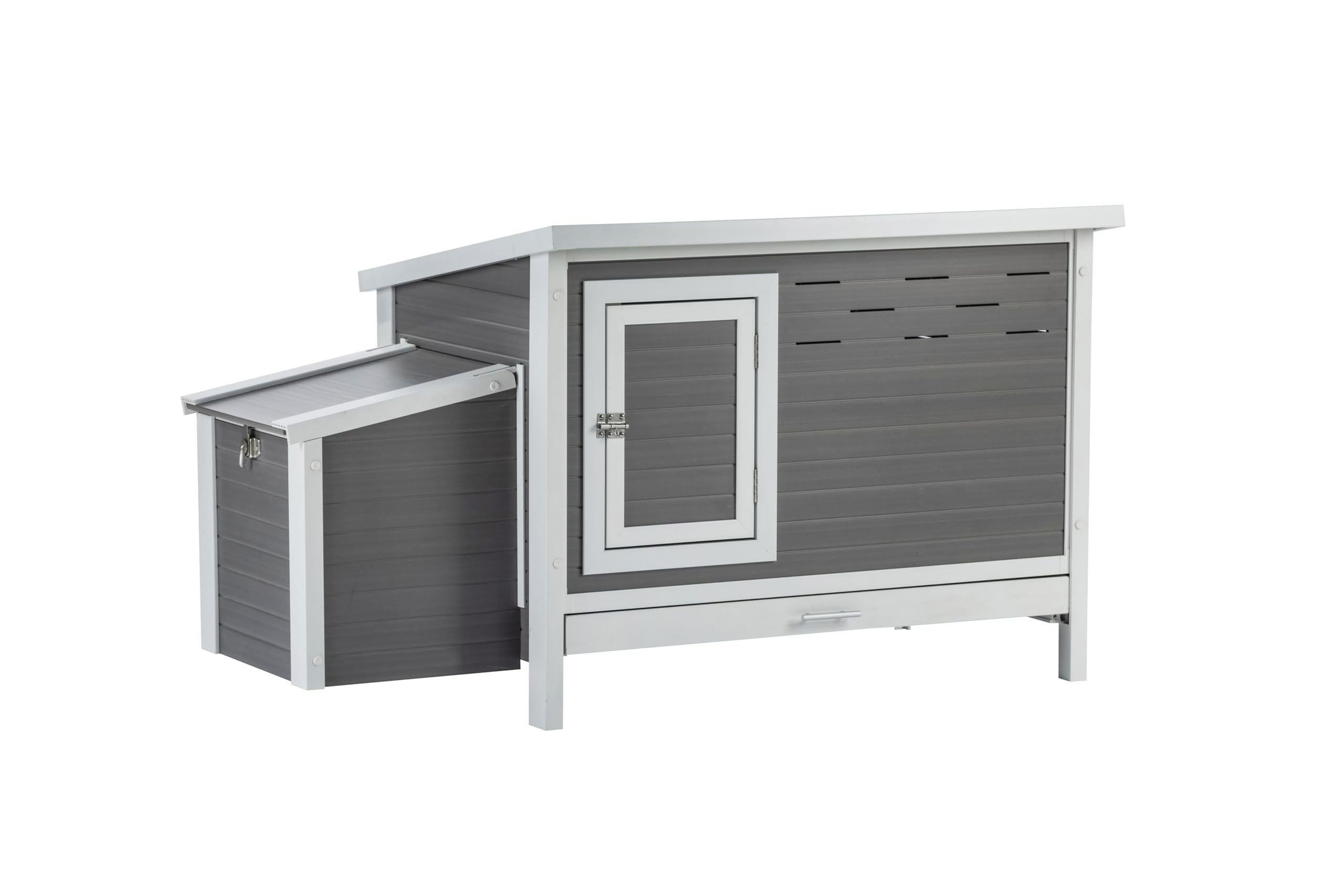 Gallinero Atlanta para Exterior, Capacidad 4-6 Aves - ECOFLEX Material sostenible y Duradero. Fácil Montaje