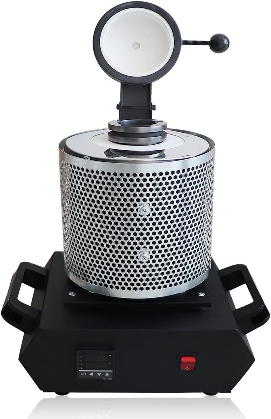 TPARIS Metal Melting Machine, 1/2/3KG Automatic Digital Electric Melting Furnace with Graphite Crucible, Maximum Temperature 1150℃ /2102℉, for Melt Scrap Silver Gold Tin Aluminum