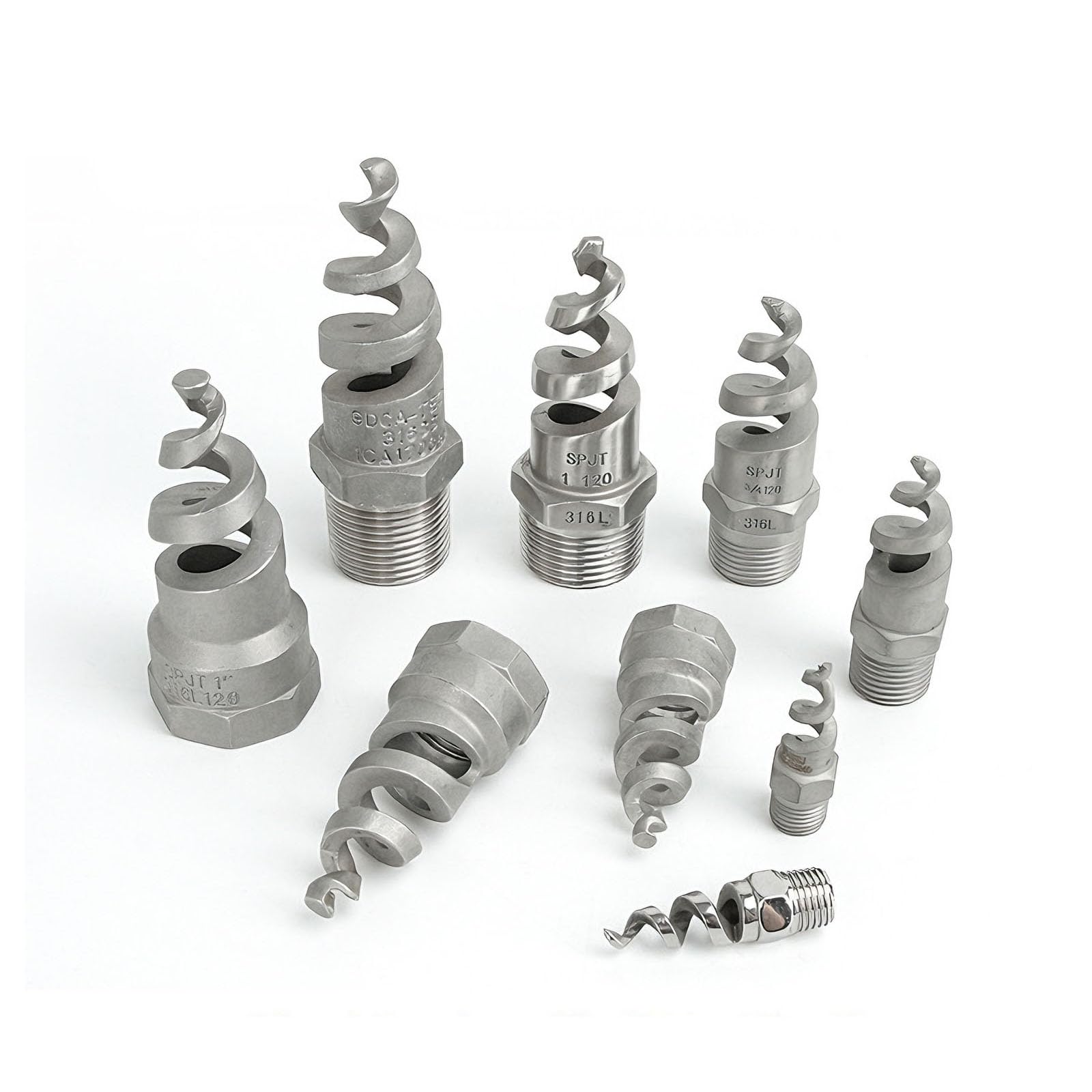 Buse d'atomisation inox pulvérisateur à cône spiralé pour système ignifuge 5pcs 3/4"