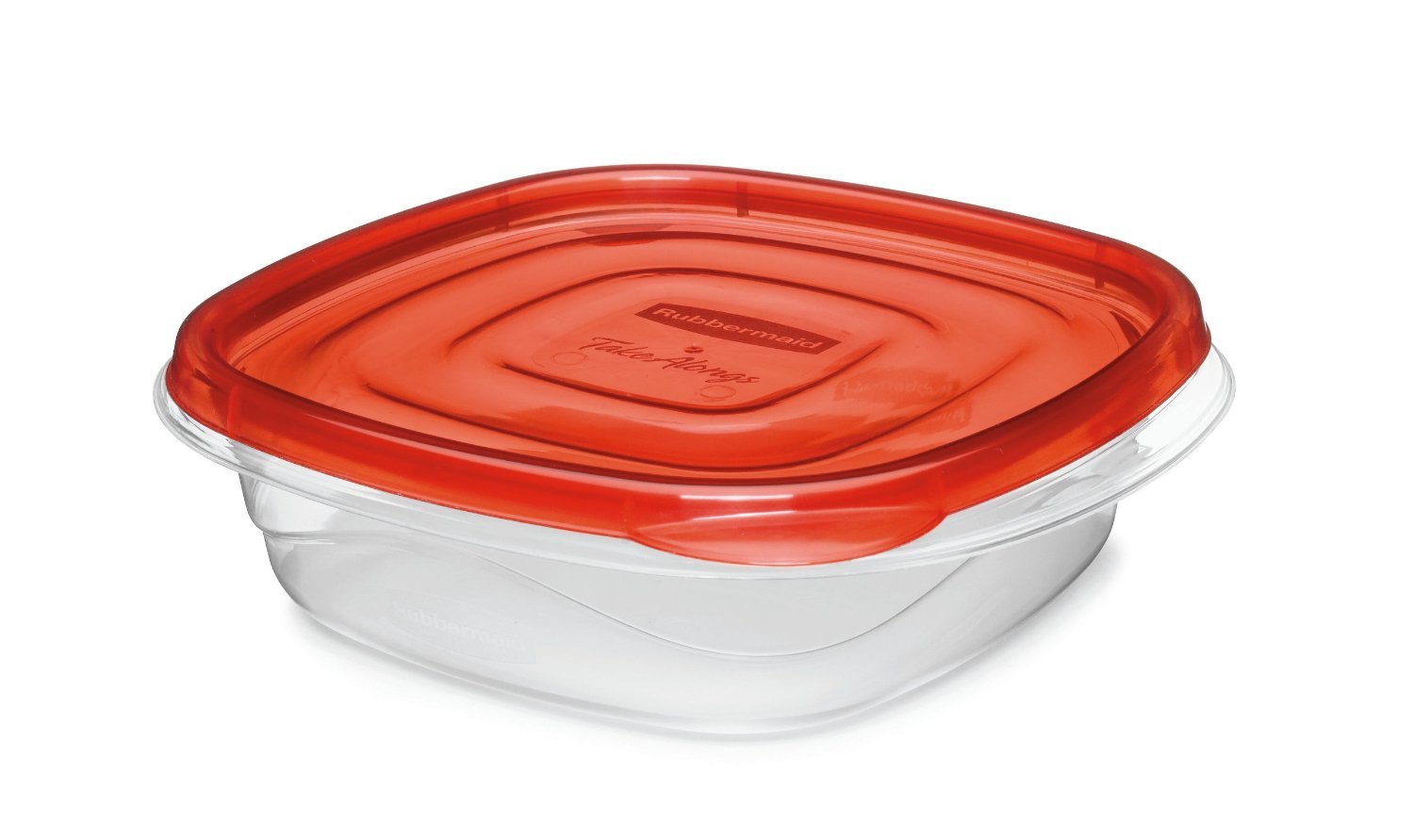 Rubbermaid TakeAlongs Sandwich Food Storage Containers, 2.9 Cup, Tint Chili, 4 Count