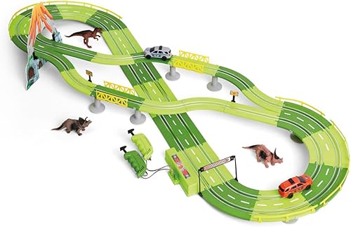 Kidoozie Dino Race & Chase, más de 11 pies de pista, impulsa el espíritu competitivo, viene con dos SUV, para edades 3 + disponible en Yaxa Colombia