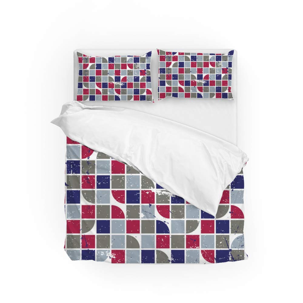 Parure de lit en mosaïque résistante aux plis et tissu doux