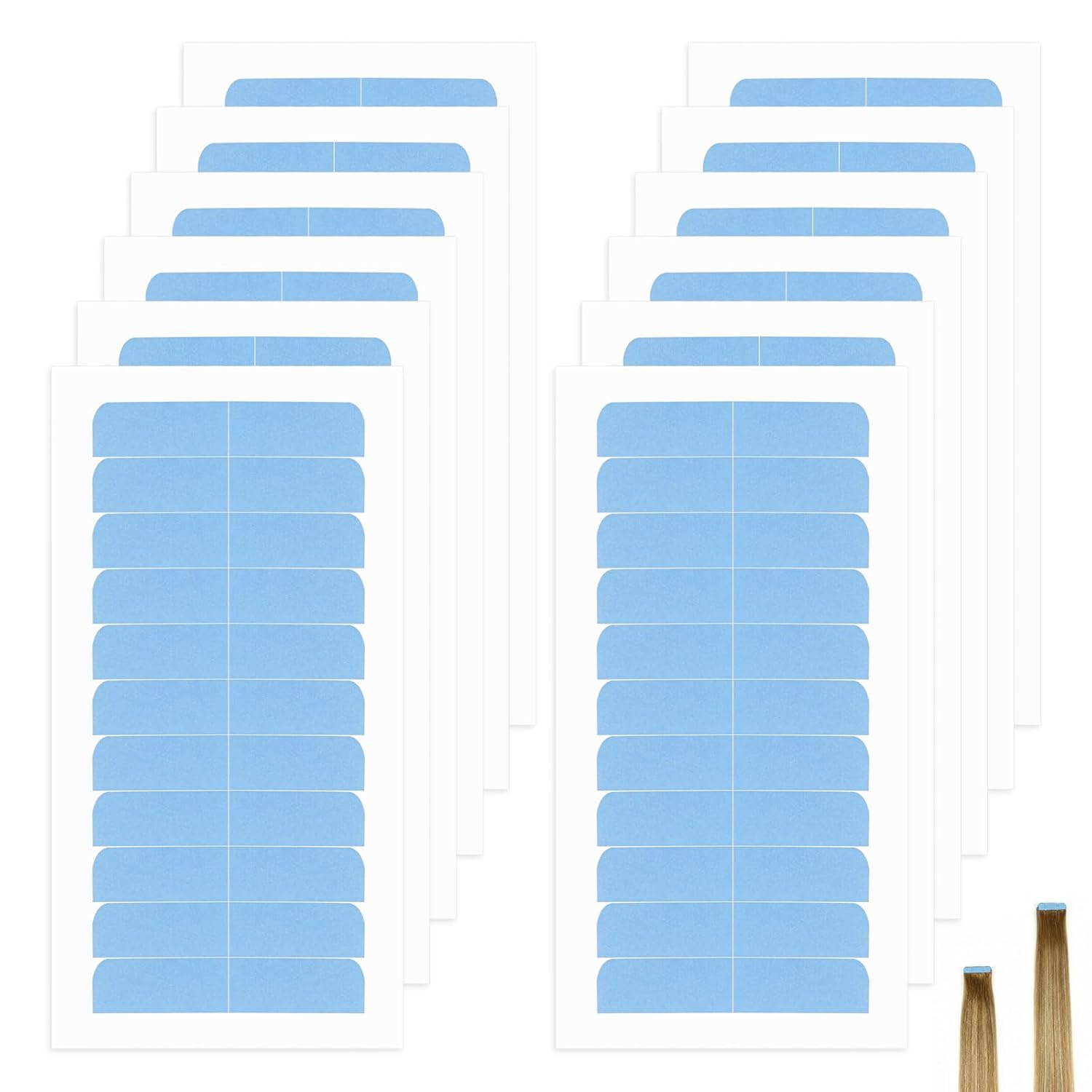 Hair Extension Tape, 120pcs Tape Replacement, Double Sided Strong Hair Extensions, No-Residue, 0.3 * 1.6inch Per Piece