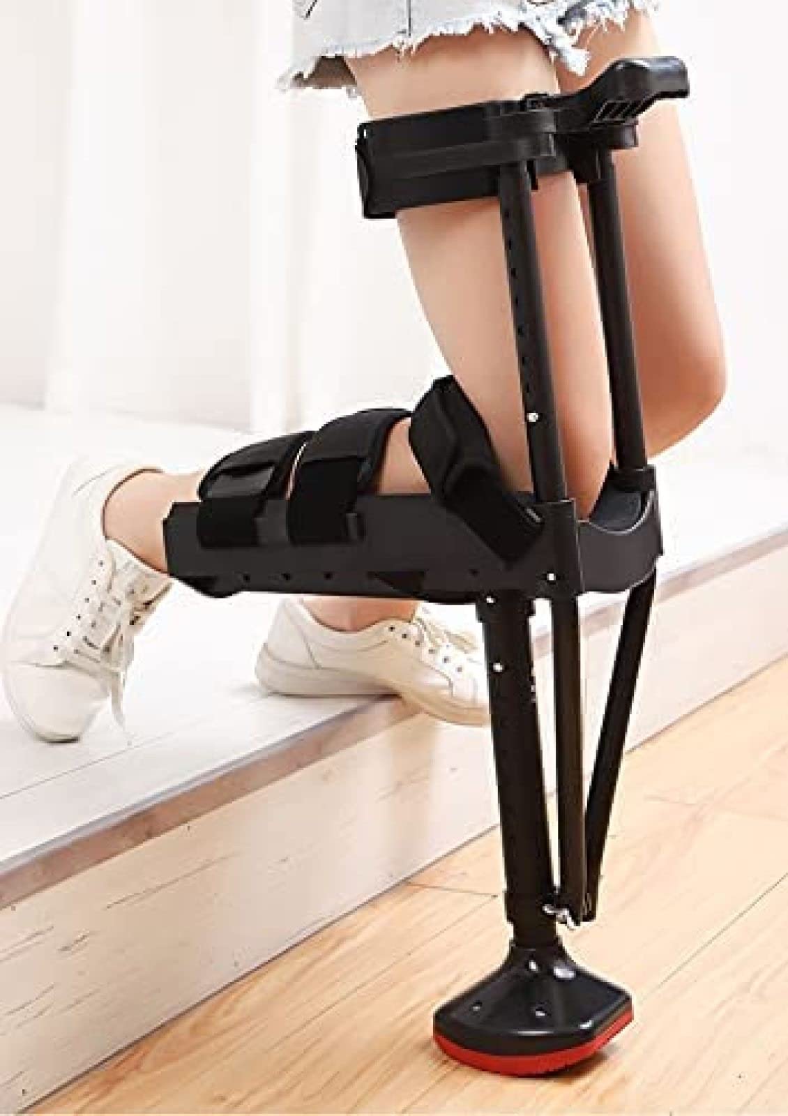 Stampella a Mani libere, ausili per la deambulazione Stampella per Ginocchio Senza Dolore Supporto per la Mobilità del Ginocchio della Gamba per disabilità Lesioni agli Anziani Frattura alla