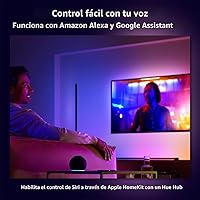 Vista 3 de Philips Hue Lámpara de pie inteligente Signe, color blanco - Luz LED de ambiente blanco y color cambiante - 1 paquete - Interior - Control