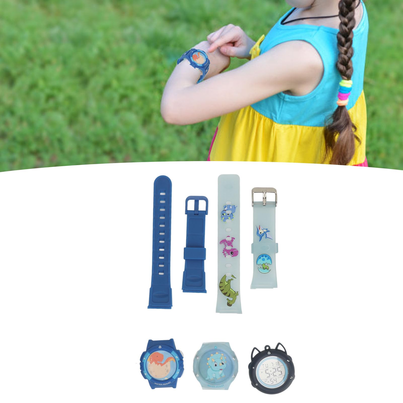 Montre Numérique Multifonctionnelle pour Enfants avec Bracelet Et Boîtier De Rechange, Réveil étanche, Fonctions NFC, Montre pour Garçons, Cadeau
