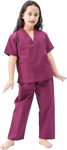 Giaford Doctor Scrubs - Disfraz de doctor para niños y niñas, de 3 a 8 años