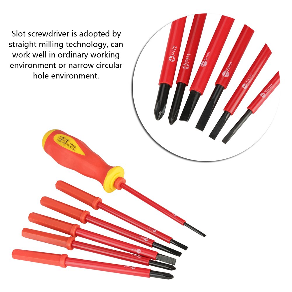 Lot De Tournevis Isolés Interchangeables, 7 Pièces Jeu De