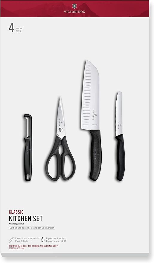 Set Cuchillos Cocina 4 Piezas Acero Inoxidable Polipropileno miniatura 2