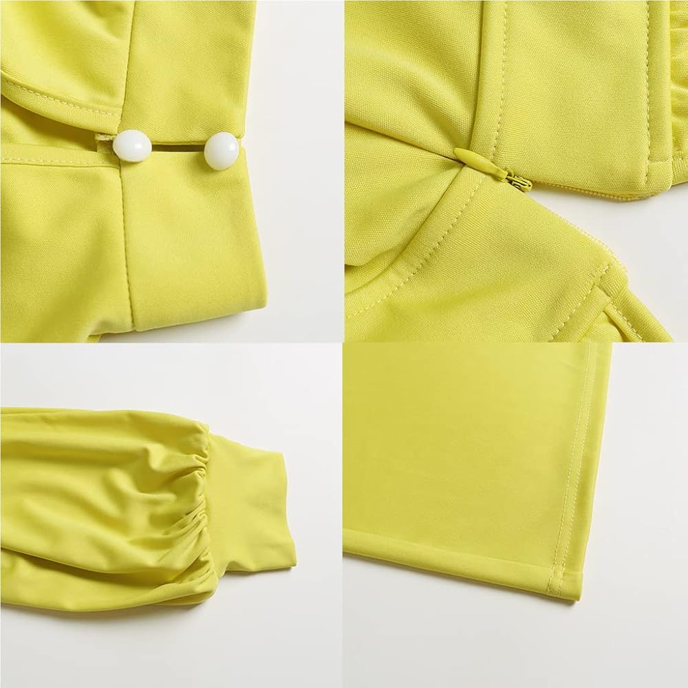 ORANDESIGNE Tuta Donna Monopezzo Elegante - Jumpsuit Con Stampa Patchwork, Pantaloni Largo E Scollo A V - Foto 10