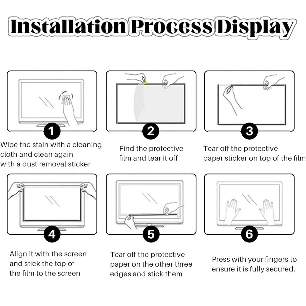 Protecteur d'écran TV Anti-Lumière Bleue 55" Anti-Reflets Mat pour Téléviseurs 4K, Film Résistant aux Rayures