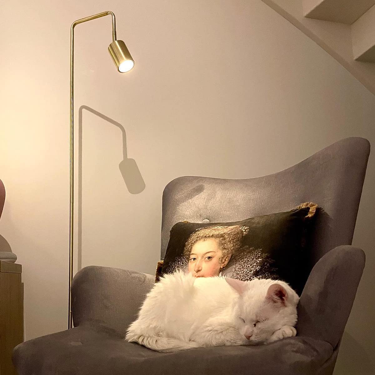 Qazqa Modern Stehleuchte, Stehlampe - Java - Gold, max. 35W, Geeignet für LED, 145cm, Ideal als Wohnzimmerlampe