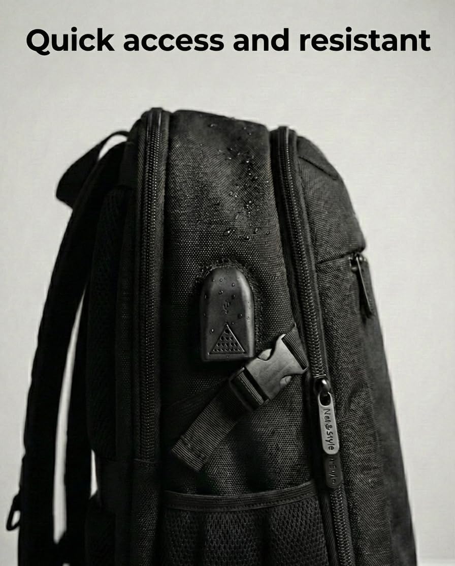 Net & Style Pickleball Backpack Large 29L with Shoe Compartment – Waterproof Court Backpack with Fence Hook & USB Charging Cable for Daily Play & Tournaments – Ideal for Men & Women Players