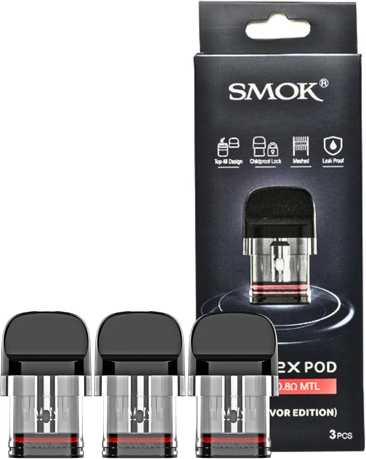 SMOK Novo 2X Pod Cartridge 2ML Meshed 0.8ohm MTL Pod Support E Cigarette NOVO  2X / Novo 2C/novo 3 Kit (3 Pcs) No Nicotine : Amazon.es: Electronics