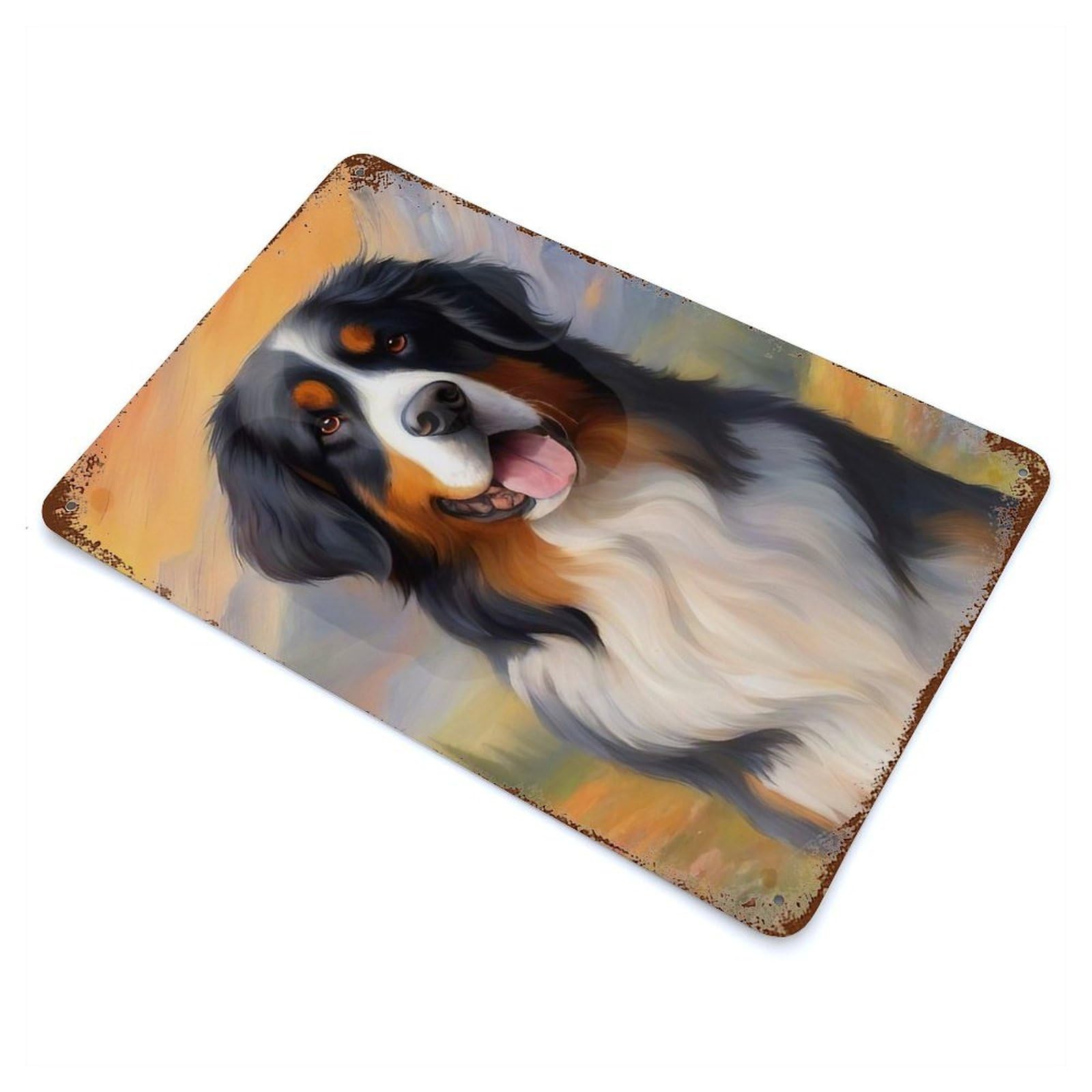 Garage Style Dog000152 Rusty Metal Tin Sign 11.8"x7.9", Farmhouse Wall Decor for Bar And Workshop