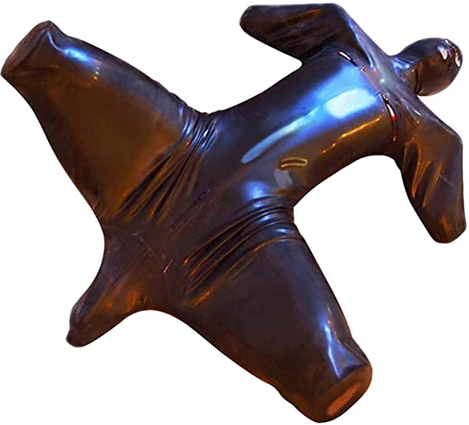 Men Shiny Latex Catsuit Sexy Wetlook Prisoner Stage Clothing Patent Leather Jumpsuits Nightclub Leotard Lingerie