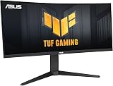 ASUS TUF Gaming VG34VQL3A Curved Monitor – 34 inch WQHD (3440 x 1440), 180Hz, 1500R, Curved design, Extreme Low Motion Blur, Freesync Premium Pro, 1ms (GTG), 125% sRGB, DisplayHDR 400 - 9