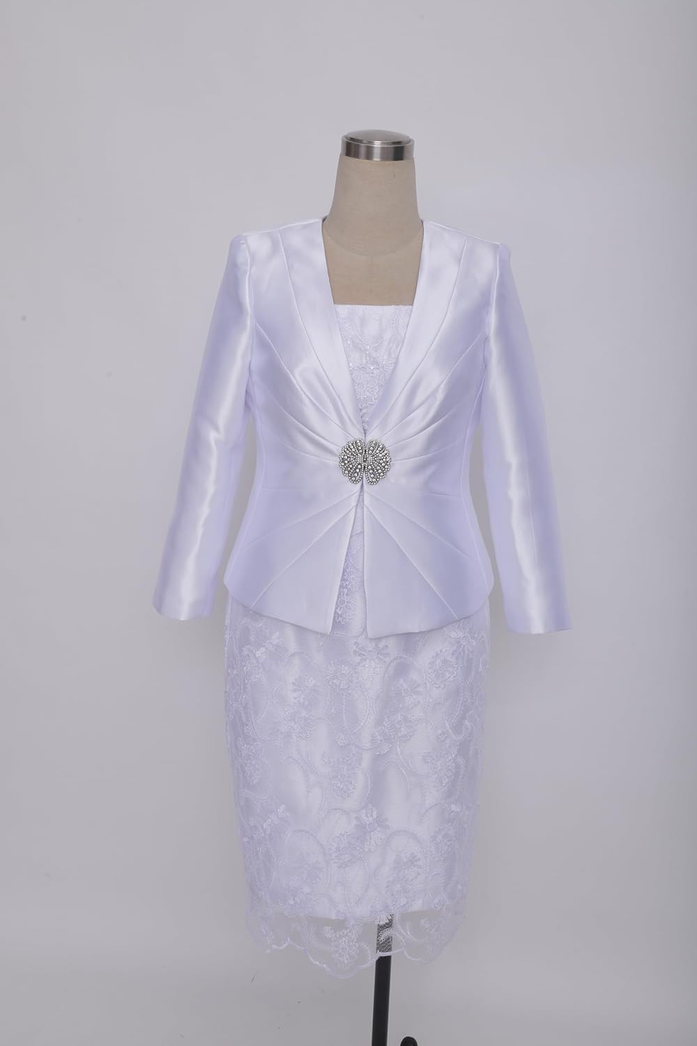 Women's Lace Suits for Church 2 Piece Lace Jacket Dress Floral Elegant Church Outfit Geenlinm FASHlON Plus Size Formal Party
