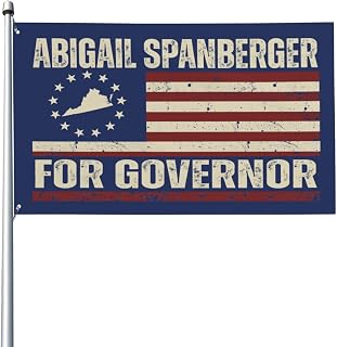Abigail Spanberger Virginia Governor 2025 Flag 3x5 Flags with 2 Grommets for House Patio Lawn Party Outdoor Decor Yard Sign