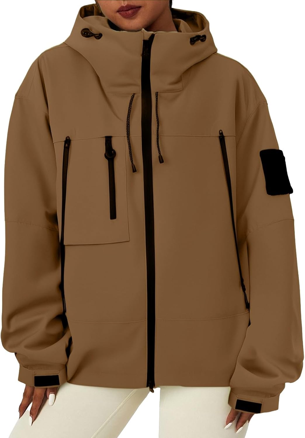 Rain Jacket For Women Waterproof Windbreaker Anoraks Hiking Climbing Outerwear Jackets With Pockets Lightweight Raincoat