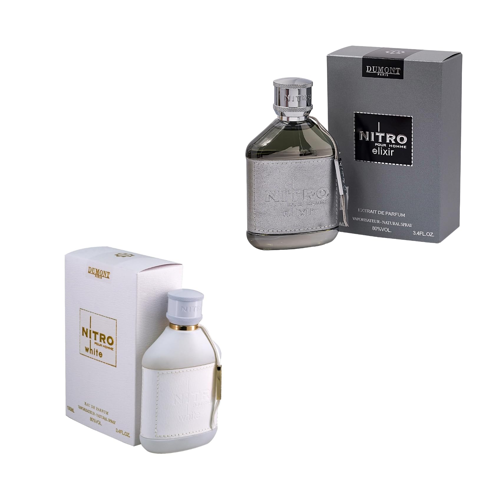 Amazon.com : Dumont Nitro White & Nitro Elixir Perfume Bundle for