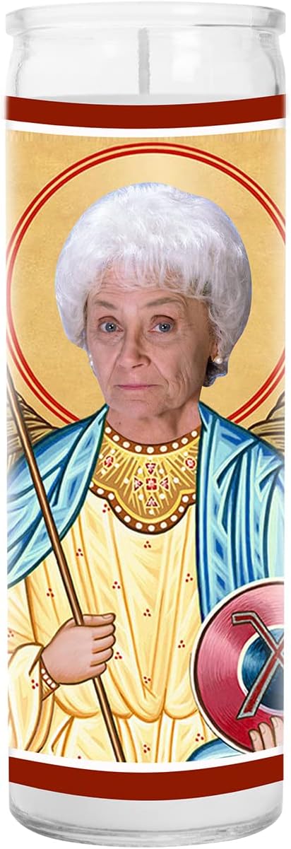 Sophia Celebrity Glass Jar Candle – Unscented Handmade Soy Wax Votive Candle – Unique Gift for Golden Girls Fans – Home Decor Collectible for Living Room & Office – 8 Inch