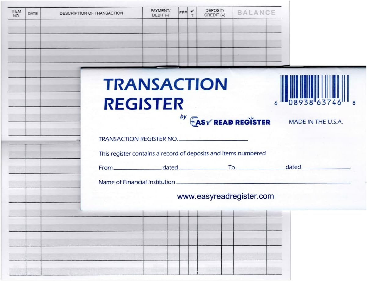18 Pack Checkbook Registers for Personal Checkbook, Transaction Ledgers, 2023-2024-2025 Calendars : Office Products
