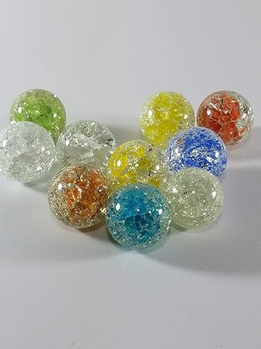 Mármoles fritos 10 canicas coleccionables de ojos de gatos agrietados 0078