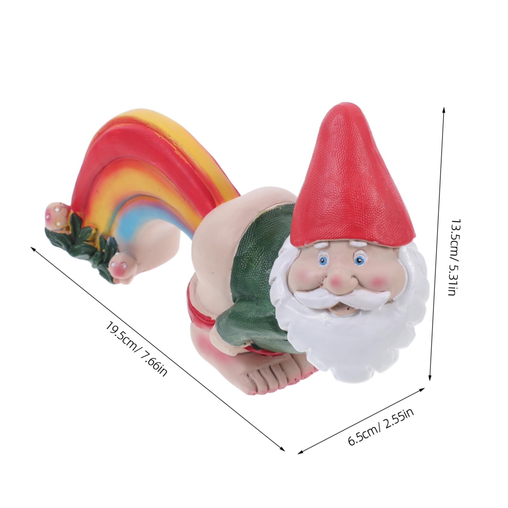 HANABASS 2 Sztuki Tęczowej Figurki Krasnala Z Pierdem Ozdoba Ogrodowa Krasnale Ogrodowe Halloween Figurki Ogrodowe Halloween Dekoracja Ogrodowa Ozdoby Ogrodowe Tęczowy Krasnal