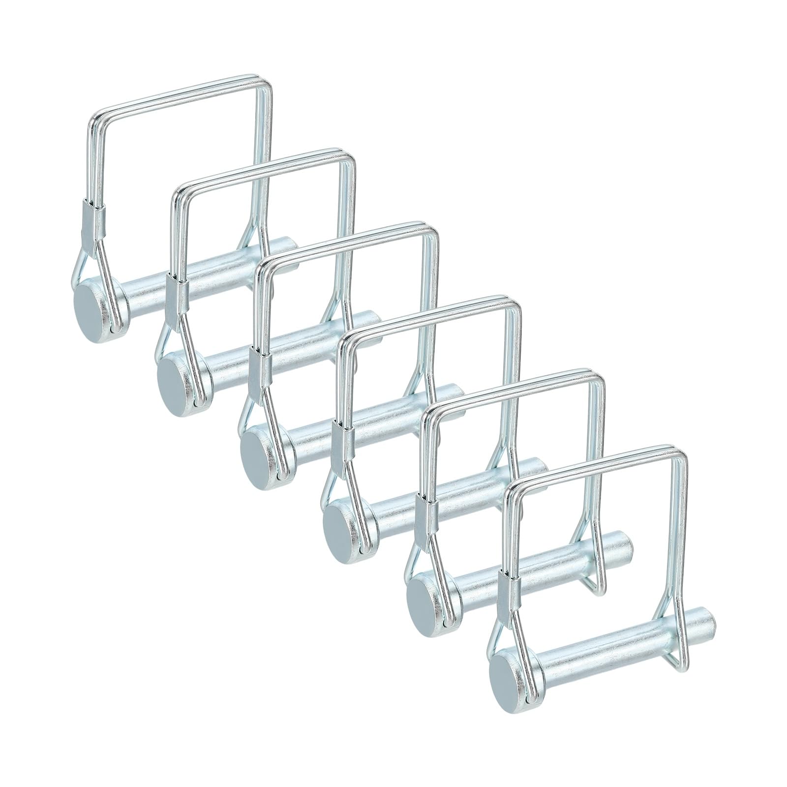 sourcing map 6 Pcs Trailer Coupler Pin (8mm x 45mm(D*L)) - Trailer Hitch Pin Coupler Square Safety Shaft Locking Pin for Farm Trailers Wagons Lawn Kayak Boat
