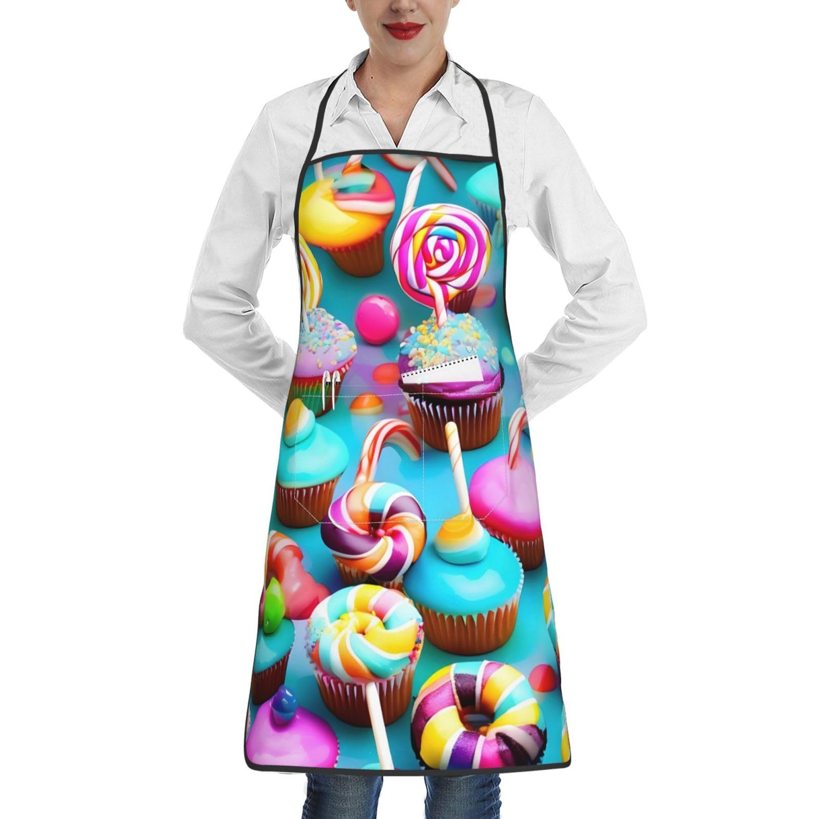 Cool Drums Set Women'S Apron With Pockets, Adjustable Kitchen Chef Apron, Stain Resistant Kitchen Apron.