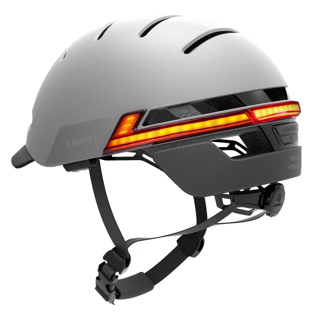 LIVALL BH51M Neo 2020 Casque de vélo intelligent avec feux d'avertissement de frein, clignotants, alerte de détection de chute, haut-parleurs stéréo et microphone pour la lecture de musique