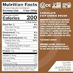 No Cow Vegan Protein Bars, Upgraded Chocolate Chip Cookie Dough | 20g Plant Based Protein, Gluten Free, Dairy Free, Soy Free, Keto Friendly, Low Sugar, High Fiber Snack Bars | Pack of 12 - Image 2
