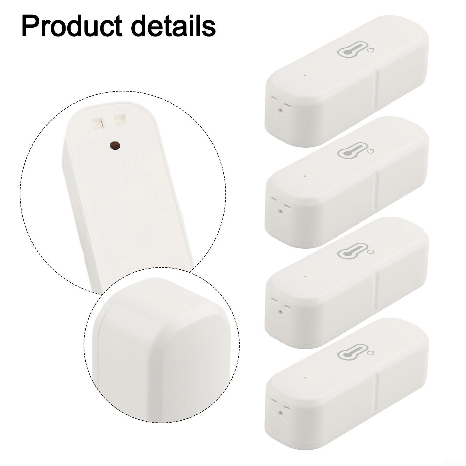 4 PCS capteurs hygromètre thermomètre, pour détecteur intelligent de température et d'humidité Zigbee, capteur d'intérieur sans fil autocollant avec Alarme de Notification D'application à Distance