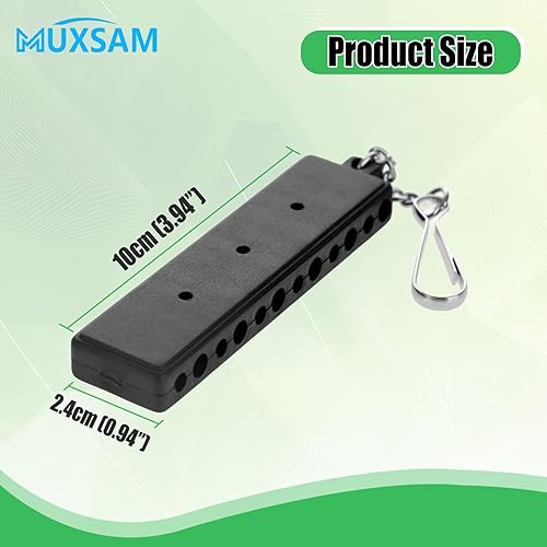 Miniatura 3 de MUXSAM Black Golf Tee Holder for Bag, 1-Pack Golf Tee Carrier with 12 Tee Hole 3 Ball Markers Holes Keychain Golf Accessory Negro