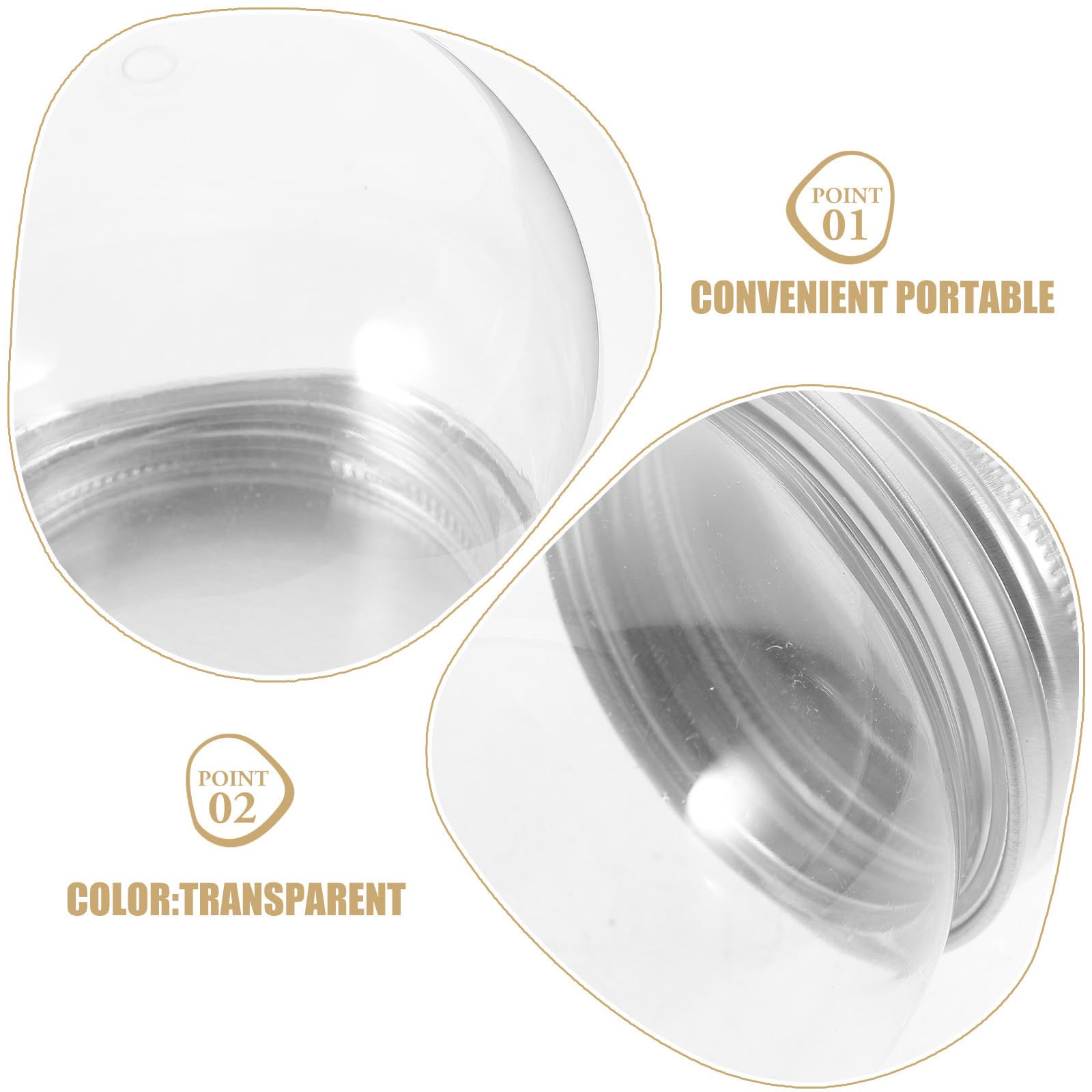 25pcs 3 "DIY Christmas Snow Globe Water Globe con 57mm Screw Off Cap | Kit di sfere d'acqua ricaricabili, barattolo vuoto in plastica trasparente per caramelle e caramelle per la casa, fai da te