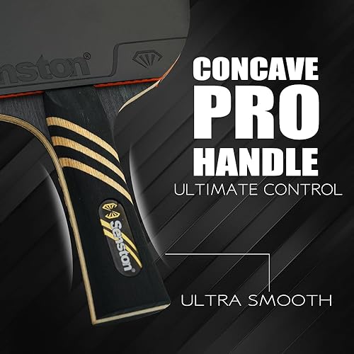 Miniatura 5 de Senston Pala de tenis de mesa profesional con tecnología de carbono, juego de paletas de ping pong para jugadores avanzados, raquetas de ping pong