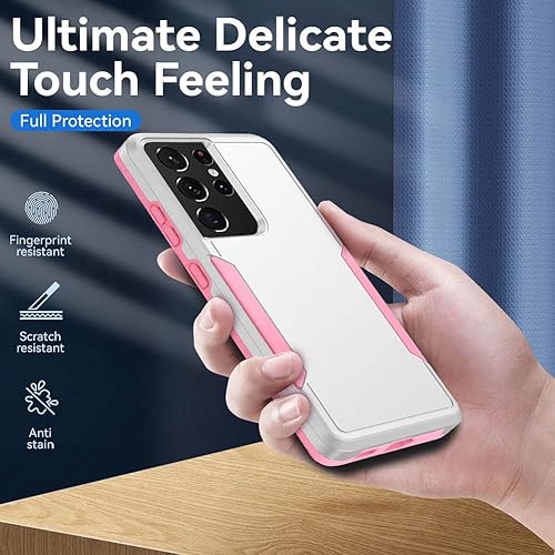 Miniatura 2 de Funda para Samsung Galaxy S21 Ultra (no para S21 Plus y S21), resistente a prueba de golpes, de grado militar, soporte de carga inalámbrica para