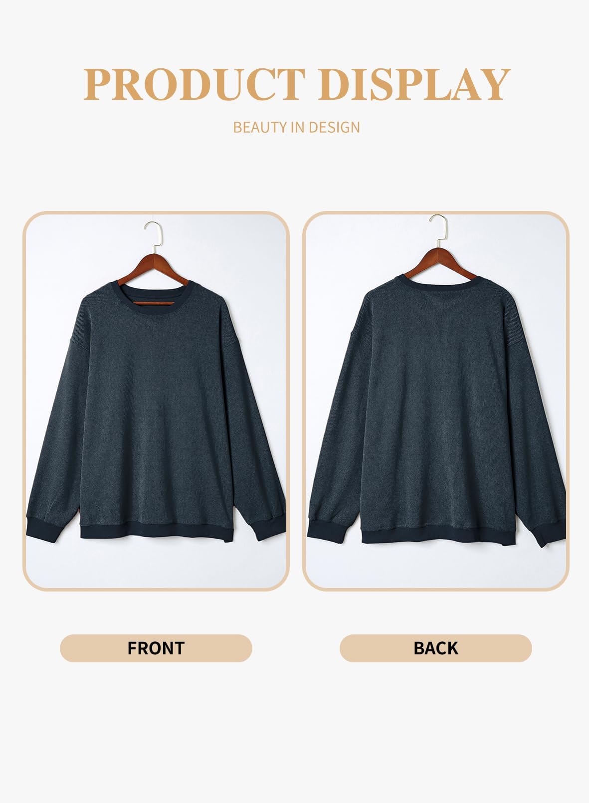 Eytino Women Plus Size Sweatshirts Long Sleeve Crew Neck Casual Oversized Soft Pullover Tops Shirts(1X-5X): 4X Q Real Teal