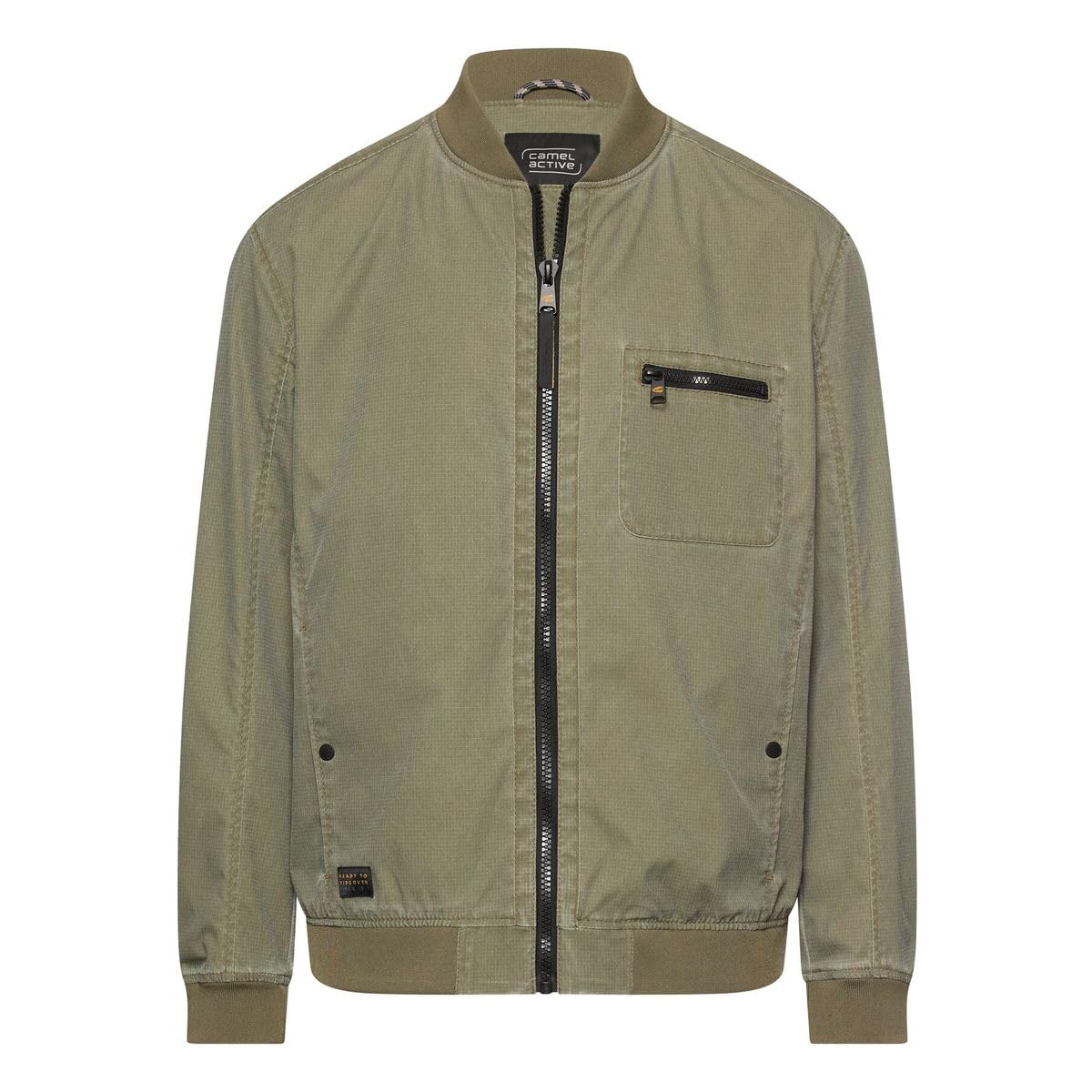camel active Herren Blouson mit Bomberkragen | Windabweisende Jacke mit Bomberkragen aus strapazierfähigem Ribstop im Regular Fit für Freizeit und Alltag