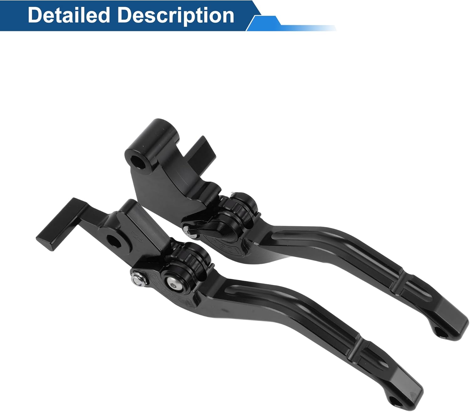 Short Brake Clutch Levers for Kawasaki KLX 300 2021-2025 6 Position Adjustable Motorcycle Handlebar Brake Lever Aluminum Alloy Solid Black 1 Pair