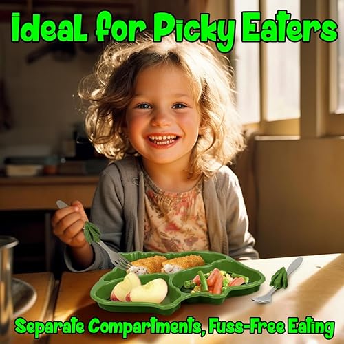 Miniatura 3 de Kids Funwares juego de plato dividido con utensilios para niños, con plato, tenedor y cuchara