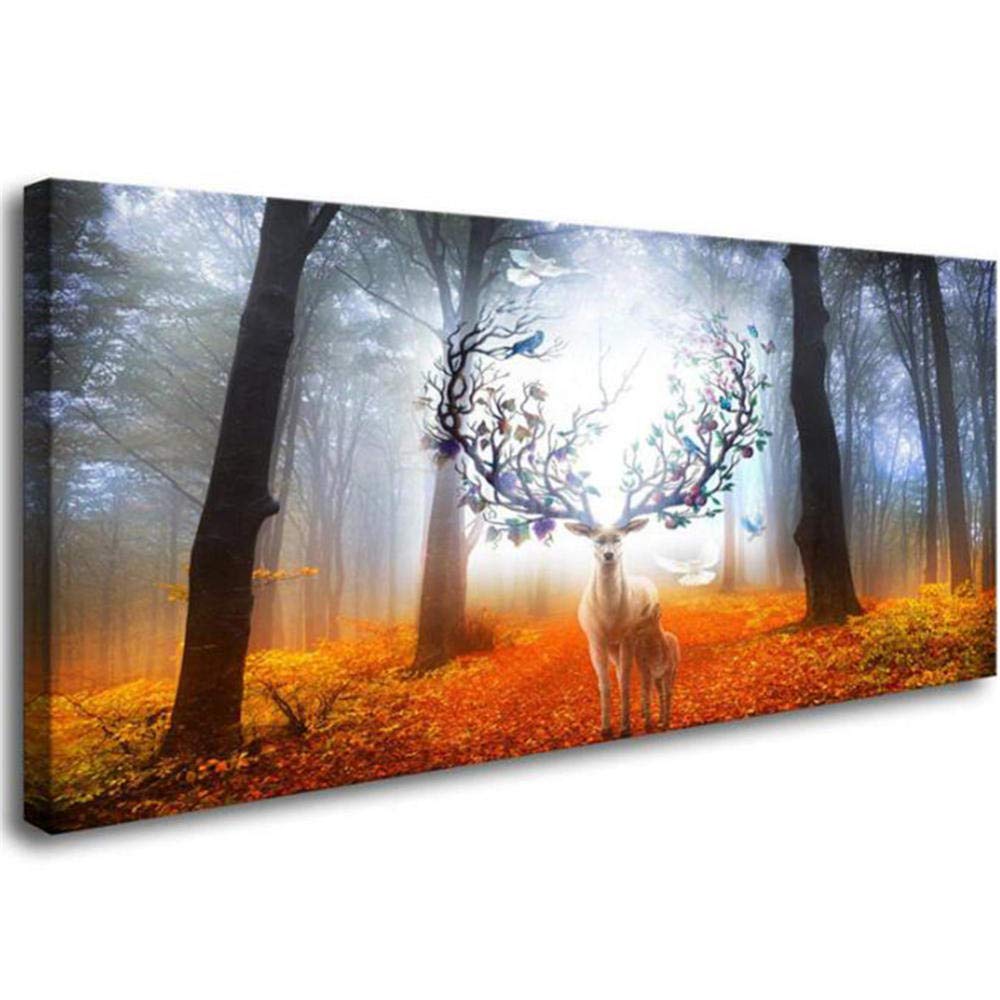 Peinture Diamant Complète Cristal Strass Cerf des bois Toile Art Chambre XXL